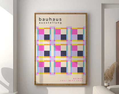 Mid Century Bauhaus Geometric Canvas Prints Poster Retro Abstract Wall Art Painting Pics for Modern Living Room Home Decorati