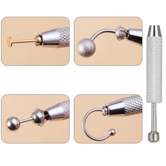 EVISPOL 1Pc Four Claws Bead Pick-up Tool, Diamond Gem Prong Holder Tweezer, Body Piercing Jewelry Grabber Catcher Sprinkle Pe