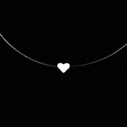 Fashion Shiny Crystal Necklace Zircon Pendant Transparent Fishing Line Invisible Ladies Necklace Jewelry Clavicle Chain Chock