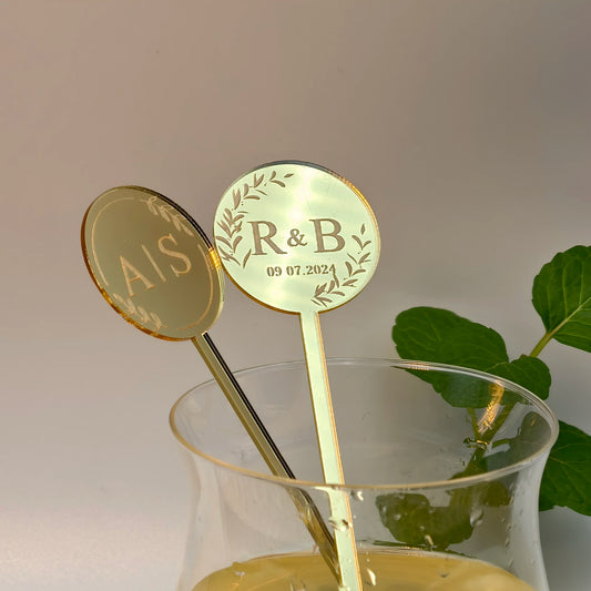 30/50/100pcs Custom Cocktail stirrers Personalised Drink Stirrers Wedding Decorations Baby Shower Swizzle Decoration Party De