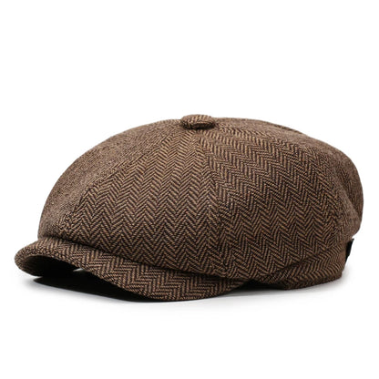 Unisex Casual Newsboy Hat for Travel, Shopping & Vacation - Retro Beret for Spring, Autumn & Winter - ka fei se