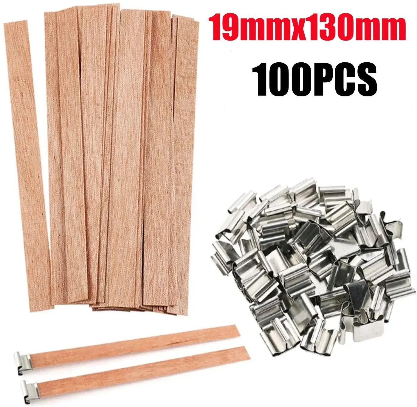 Handmade Soy Wax Candle Wooden Wick DIY Aromatherapy Candle Single Direction Wick Paraffin Wax Candle Crafting Guide - XL-100