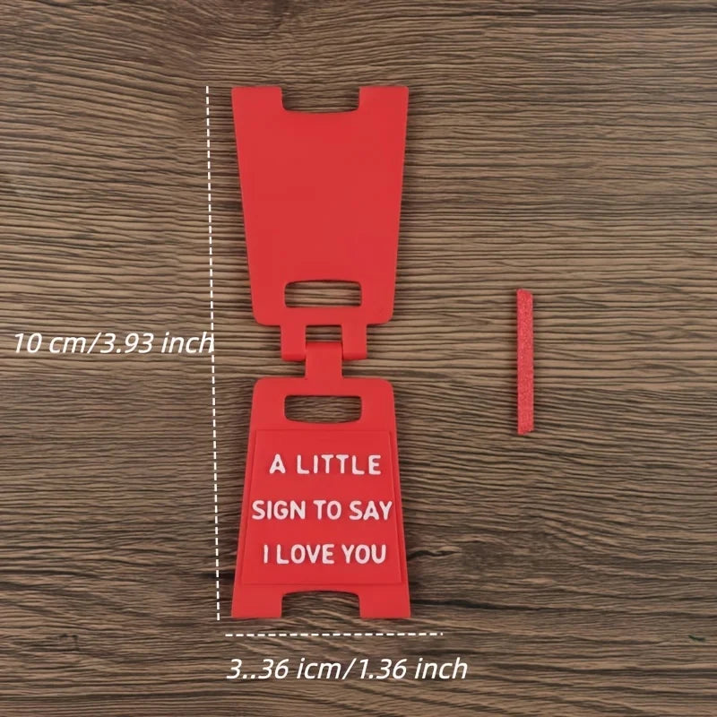 3D Printed Mini "I Love You" Sign Plastic Desktop Decoration,Valentine's Day Gift,Wedding, or Decor with English Lettering