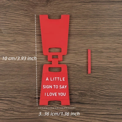 3D Printed Mini "I Love You" Sign Plastic Desktop Decoration,Valentine's Day Gift,Wedding, or Decor with English Lettering