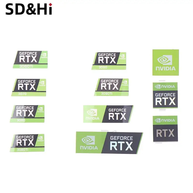Laptop Graphics Card Label Laptop Desktop Label For Computer PC Laptop Accessories RTX 3090TI 3080TI 3070 3060 Desktop Sticke