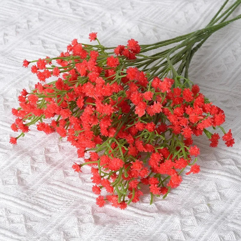 Artificial Plastics Gypsophila Flower Outdoor Garden Party Courtyard Home Vases Table Wedding Bridal Bouquet DIY Gifts Access