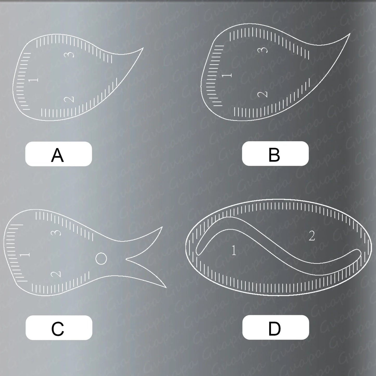 Tear Drop Arch Brow Mapping Tool Kit 1 Minute Brow Shaping Ruler Template Stencils Fast Drawing PMU Eyebrow Hairstroke Eyelin