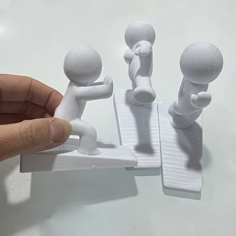 1/3 Pcs Cute decorative door stopper, flexible and movable door stopper, anti slip base to protect walls,home decoration
