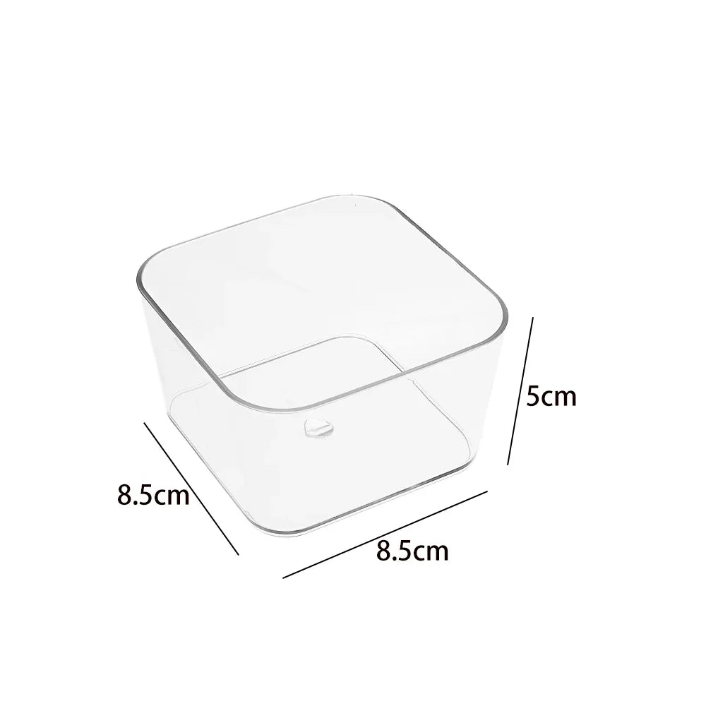 Multiple Sizes Transparent Storage Box Large Capacity Cosmetic Organizer Desktop Jewelry Stationery Makeup Drawer Container -
