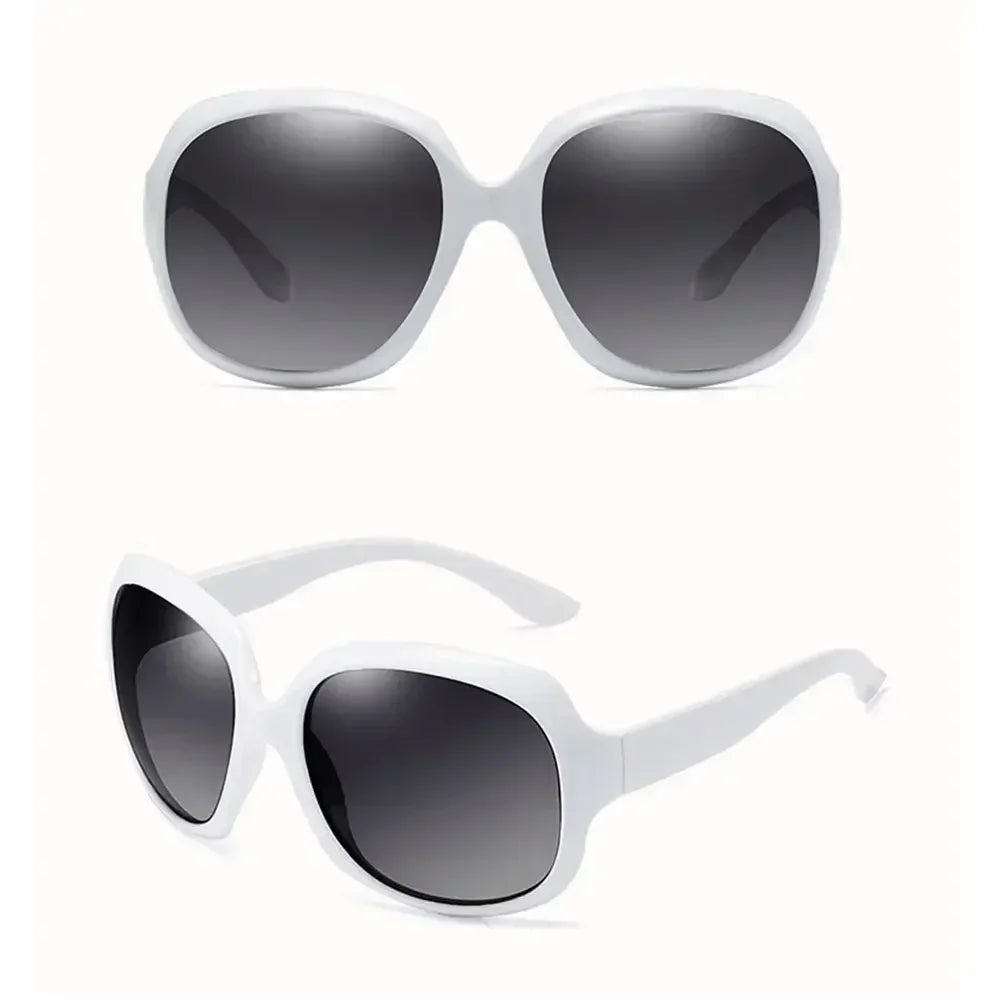 Sunglasses for Women Men Classic Retro Vintage Oversized Eyewear Fashion Shades Round Faced Driving Glasses - 1