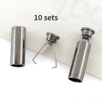 10 Sets Detachable Stopper With Lid Cap Rectangle Cord Ends Lock Stoppers For Rope Apparel Sportswear Parts Accessories