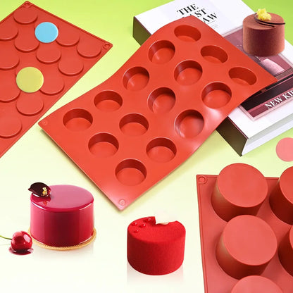 Cylinder Silicone Mold for Soap Jelly Pudding Resin Chocolate Cookie Mold hocolate Covered Sandwich Tool Candy Cake Baking Pa