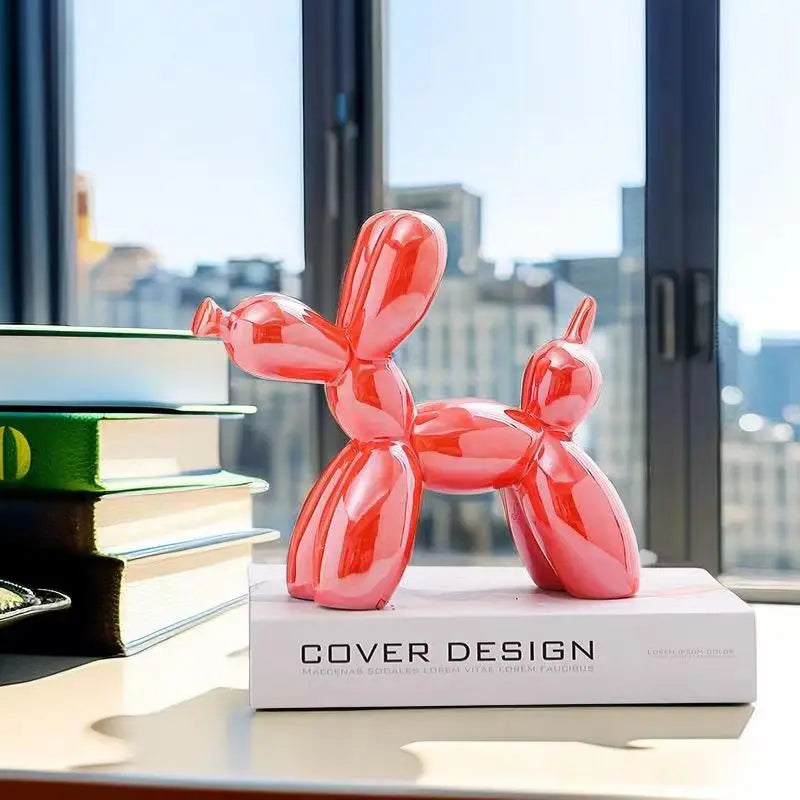 Ceramics Balloon Dog Sculpture Home Decor Room Decoration Accessories Office Nordic Animal Decorative Sculptures Figurinesnee