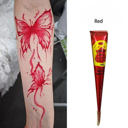 Natural Temporary Flash Tattoo Paste Black Henna For DIY Tattoo Sticker Body Paint Tattoo Cream Indian Wedding Henna Tattoo P