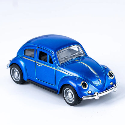 Classic 1: 36 Turn Alloy Double Door Retro Beetle Cars Model Boys' And Children's Birthday Toys Gifts Mini Vehicle Ornaments 