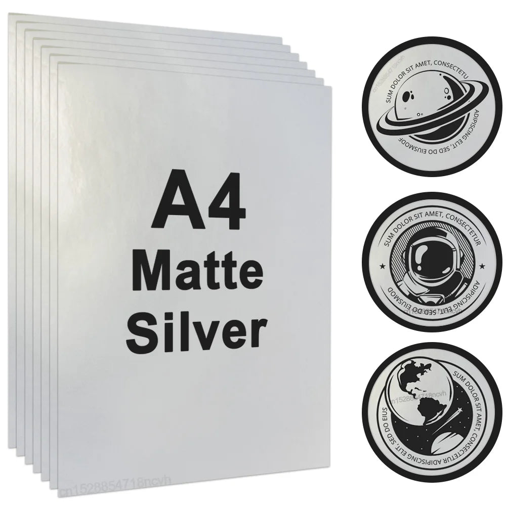 100% Transparent Printable Vinyl Sticker Paper A4 Vinyl Printing Paper for Inkjet Printer DIY Label Sticker Self Adhesive Pap