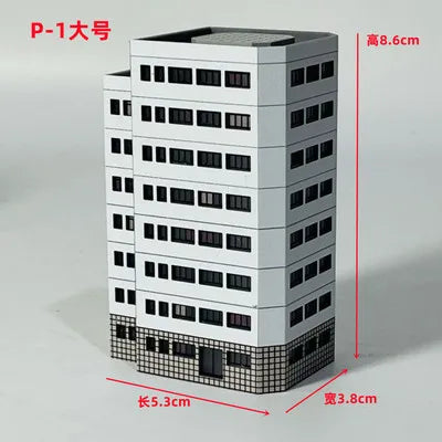 Architecture 1:300 ABS Building Scene Plastic Assembly Model Train Layout Design Materials - 7