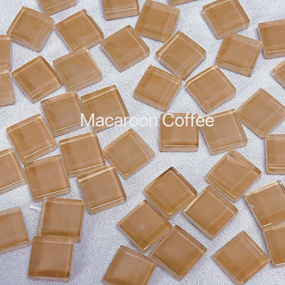 Mosaic Tiles for Crafts Blue Shine Assorted Color 50pcs Glass Glitter Mosaic Supplies Pieces Bulk Square Shape Home Decoratio