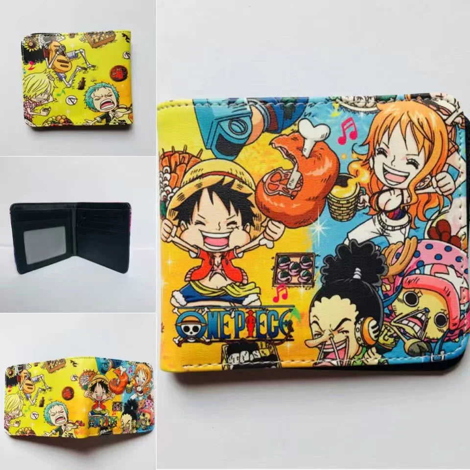 Anime One Piece Monkey D Luffy Roronoa Zoro Stylish and Simple Foldable Wallet Student Coin Purse Cute Things for Girls - 22