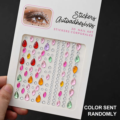 Stickers On The Face Rhinestone DIY Eyes Face Self Adhesive Temporary Tattoo For Makeup Party Festival Face Jewels Diamonds G