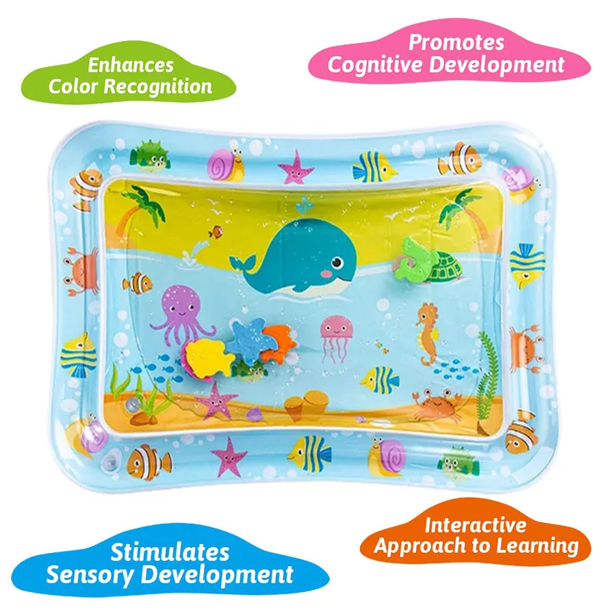 Baby Water Play Mat Inflatable Cushion PVC Infant Tummy Time Toddler Water Pad For Kids Early Education Developing Activity T