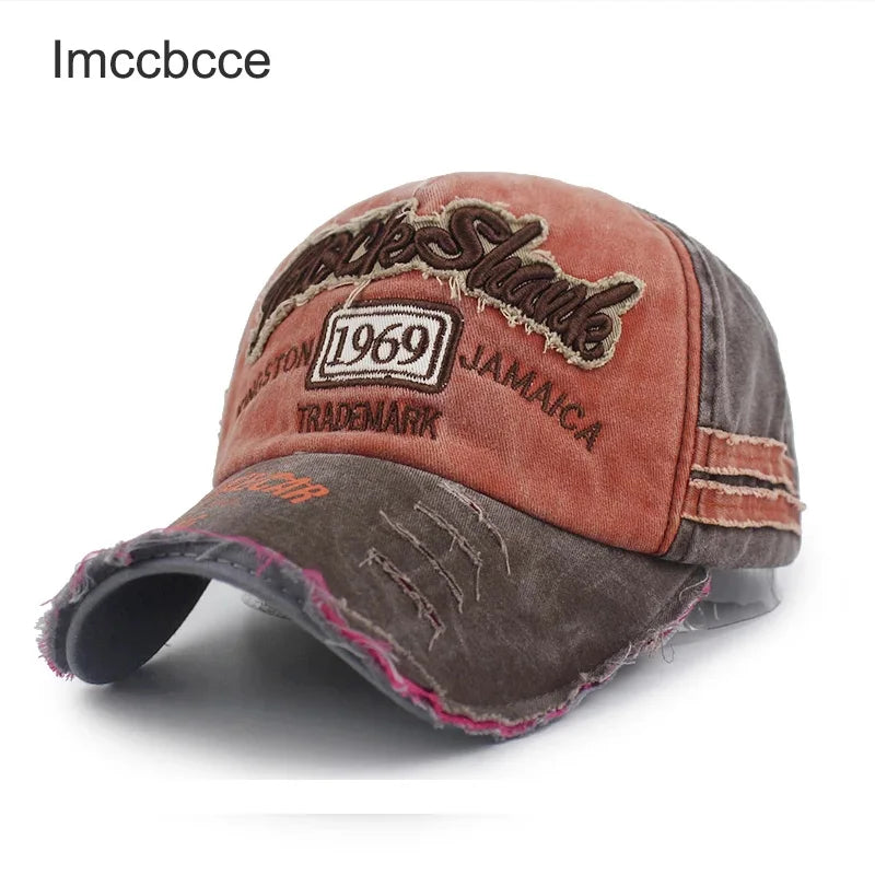 Washed Cotton 1969 Embroidery Baseball Caps For Women Men Sport Visors Vintage Snapback Cap Unisex-Teen Hip Hop Hat Bone Dad 