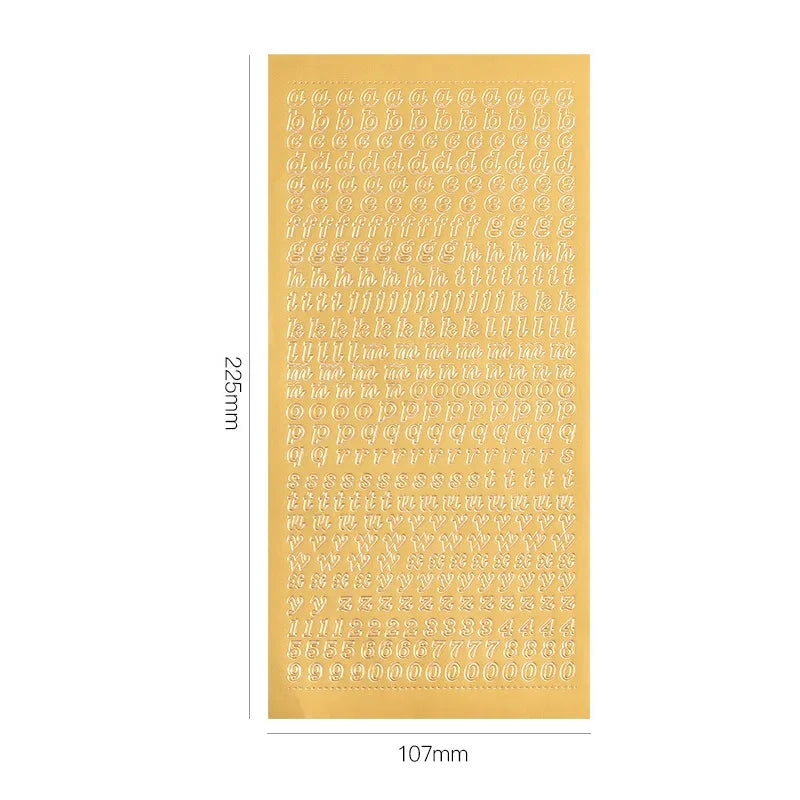 1 Sheets Journaling Stationery Stickers PVC Letter Number Greeting Card Decoration Scrapbooking School Supplies - 1