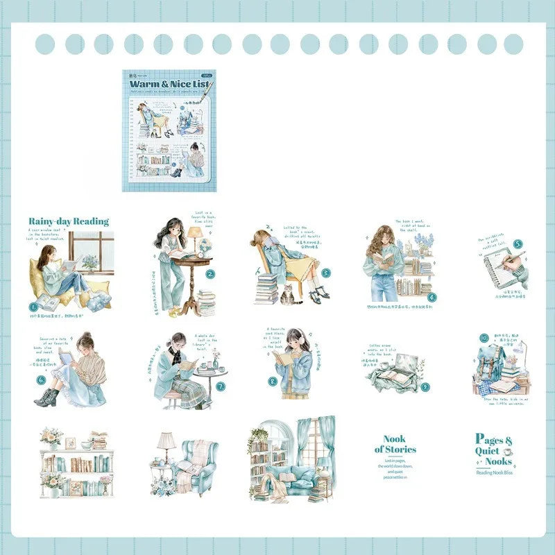 15PCS Scrapbooking Stickers for Journaling Supplies Transparent Journal Sticker for Junk Journal Supplies - C