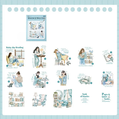 15PCS Scrapbooking Stickers for Journaling Supplies Transparent Journal Sticker for Junk Journal Supplies - C