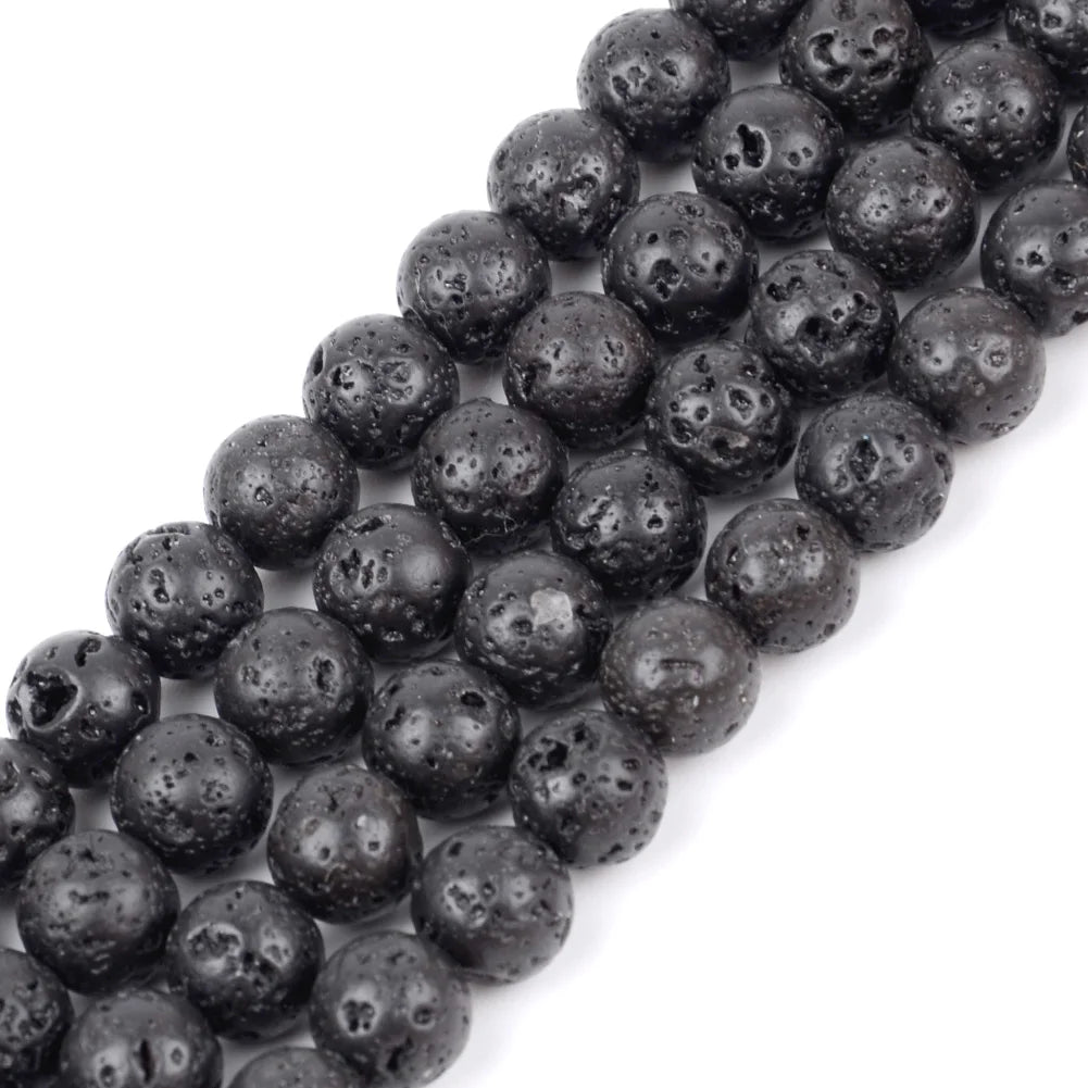 Smooth Black Stone Agates Natural Stone Beads For Jewelry Making Round Loose Beads 4 6 8 10 12mm Diy Bracelet Necklace 15inch