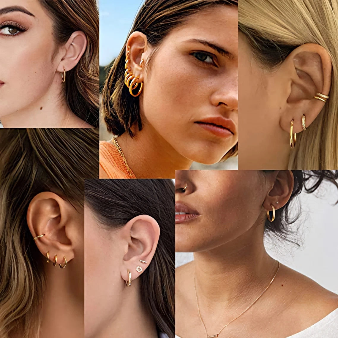 1 Pair Stainless Steel Hoop Earrings Women Men Gold Color Small Earrings Girl Jewelry Pendientes Mujer Aretes Cartilage Pierc