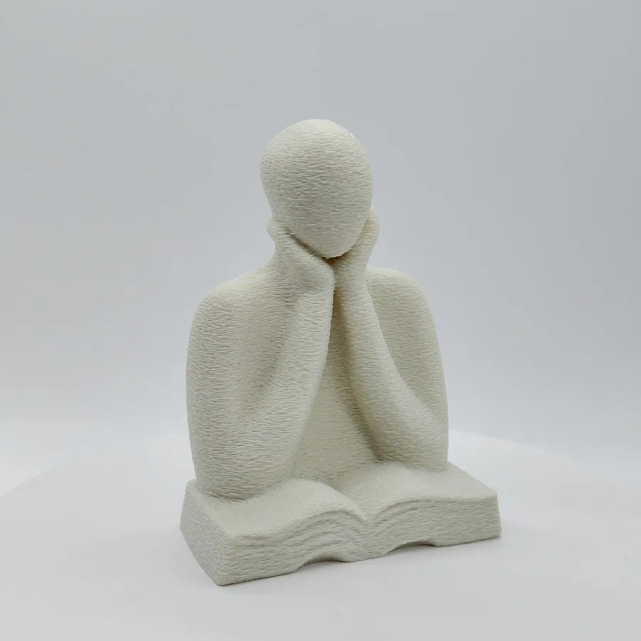 An Abstract Figure Ornament, A 3D-printed Thinking Figure Statue, A Desktop Decoration for Readers, and A Graduation Season G