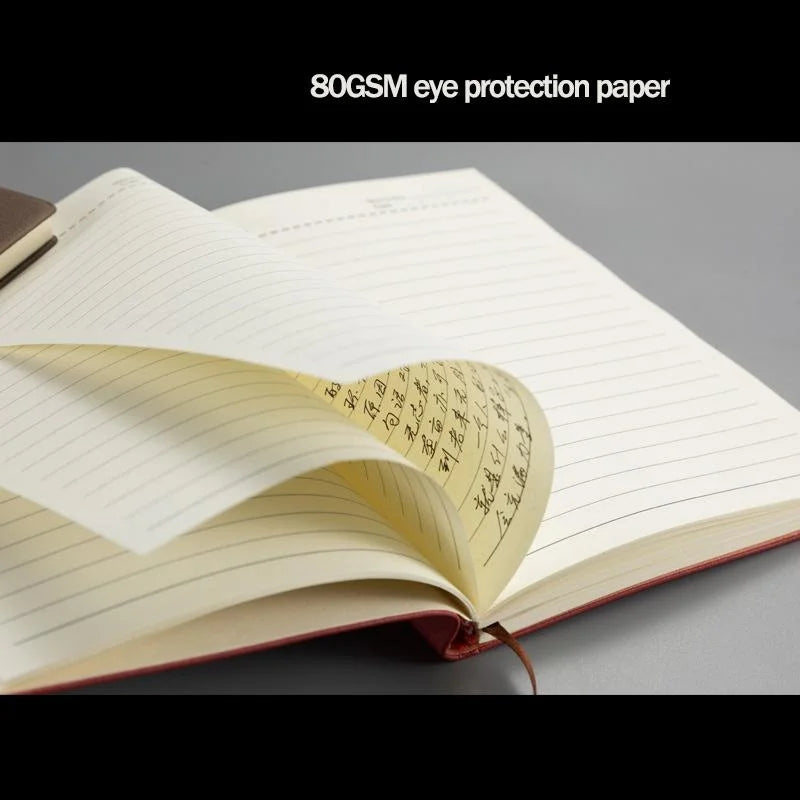 A5 A6 Sheepin Notebook Leather Office Journal Diary Notepad Stationery Student Class Lined NoteBook 160 Pages/240 Pages