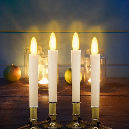 Warm Light Glass Bulbs Tapered Candles E10 LED Replacement Bulbs for Lights Candle Arch Bathroom Kitchen Home Lamps Bulb Deco