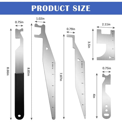 Firefighter Tools Kit: Spring Steel, 5-Pack, Multi-Functional Pry Tools