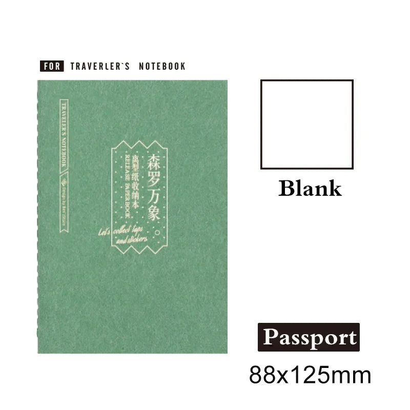 Fromthenon Travel Notebook Replace Inner Sticker Book Journal Planner Replace Accessories Office Stationery Supplies - Passpo