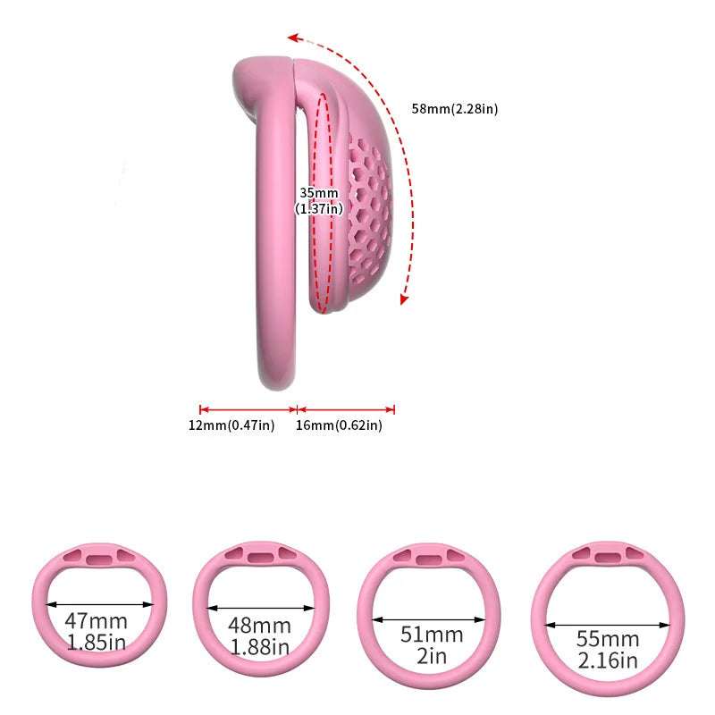 Male Chastity Cage Breathable Honeycomb Design With Removable Lock Cock Cage Comfortable Anti Pinch BDSM For Men Adult Sex To