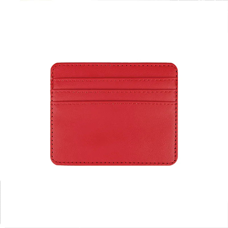 PU Leather ID Card Case - Slim Multi-Slot Holder for Bank/Credit Cards