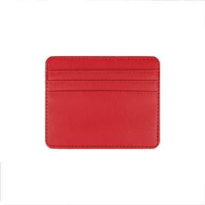 PU Leather ID Card Case - Slim Multi-Slot Holder for Bank/Credit Cards