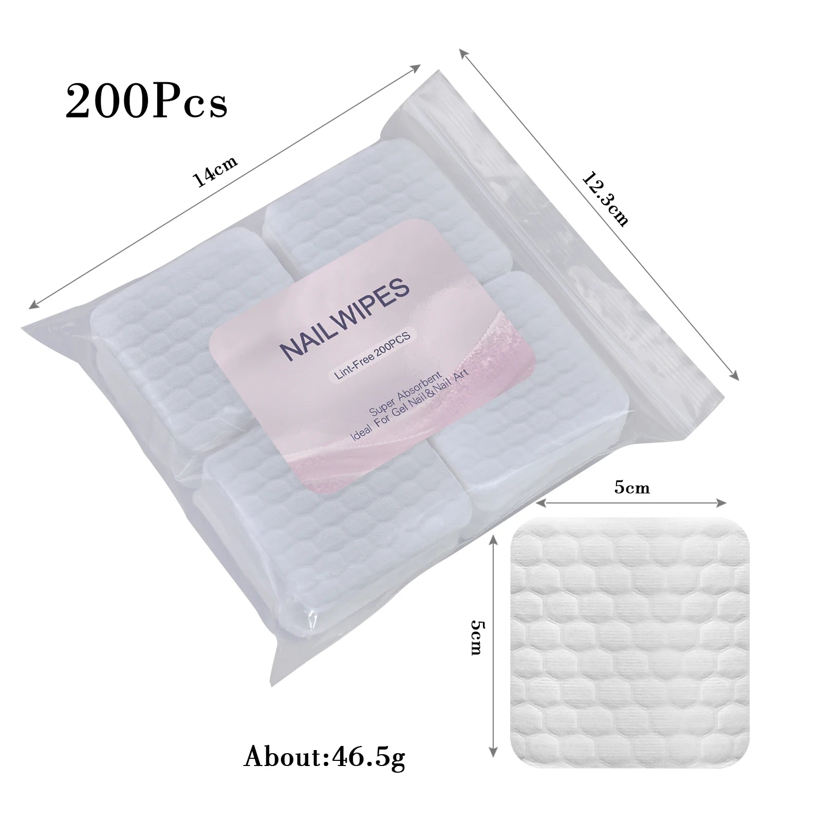 1080pcs Boxed Nail Art Lint-Free Eyelash Glue Wipes Paper Gel Polish Remover Clean Glue Cotton Pads Beauty Cleaning Tools - 2