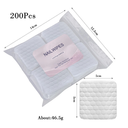 1080pcs Boxed Nail Art Lint-Free Eyelash Glue Wipes Paper Gel Polish Remover Clean Glue Cotton Pads Beauty Cleaning Tools - 2