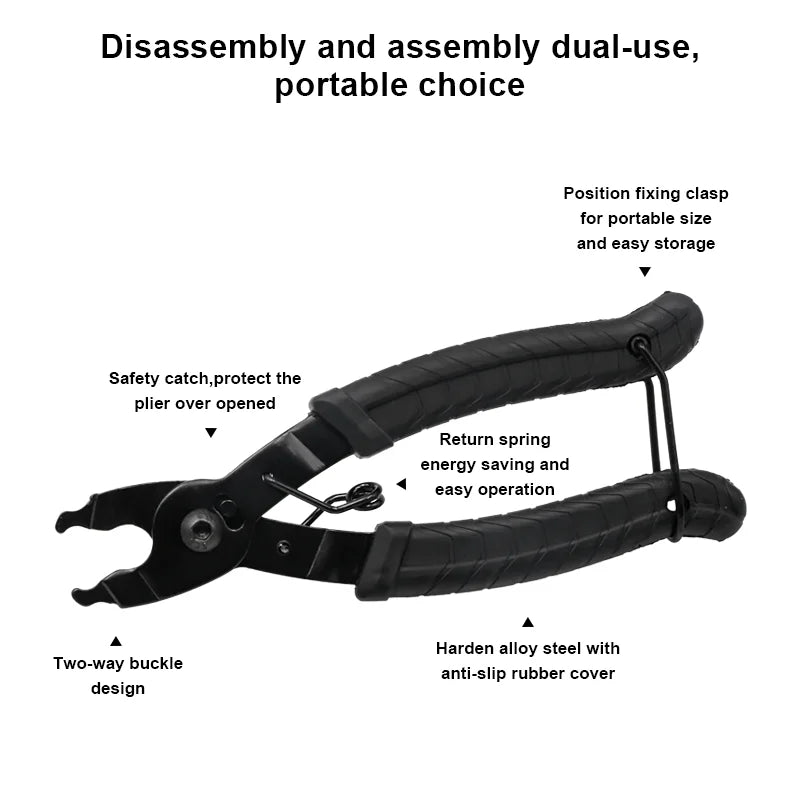 Bicycle Link Chain Buckle Pliers Road Bike Link Remover Clamp Quick Release Link Removal Repair Tool MTB Magic Button Clamp T