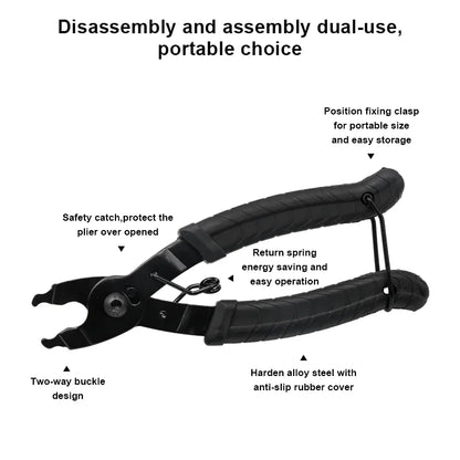 Bicycle Link Chain Buckle Pliers Road Bike Link Remover Clamp Quick Release Link Removal Repair Tool MTB Magic Button Clamp T
