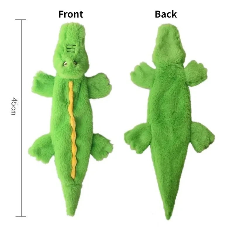 Funny Simulated Animal No Stuffing Dog Toy with Squeakers Durable Stuffingless Plush Squeaky Dog Chew Toy Crinkle Pet Squeak 