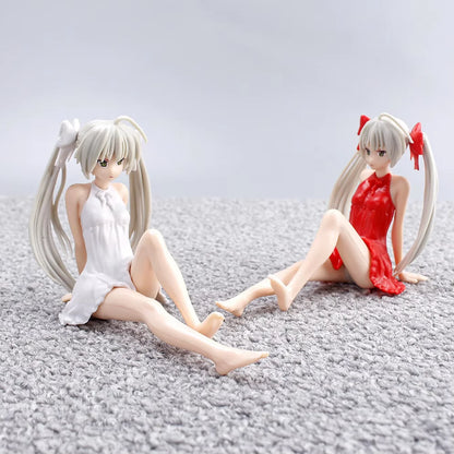 Anime Figure Cartoon Kawaiii Yosuga No Sora Kasugano Sitting Position Action Host Computer Chassis Decor Car Ornamen