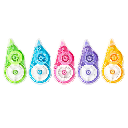 5 Pieces/Set White Out Correction Tape Multiple Color Student Kawaii Error Correction Erasers Student School Stationery Suppl