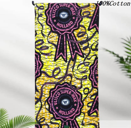 New African Ankara Batik Fabric Super Real Wax African Cotton Material Prints Wax Tissu For Sew 6yards