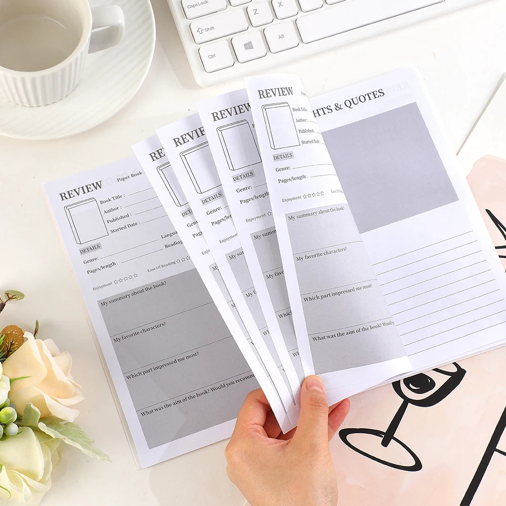 112 Pages Reading Log Journal Built-in Book Review Pages Planning Design For Reading Enthusiasts Students Teachers