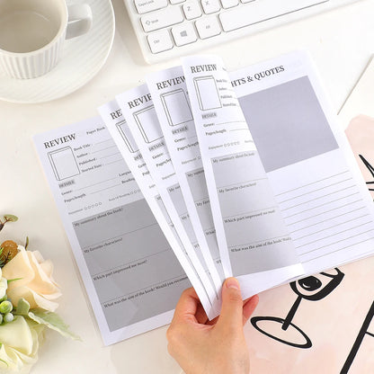 112 Pages Reading Log Journal Built-in Book Review Pages Planning Design For Reading Enthusiasts Students Teachers