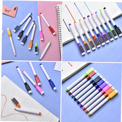 48-1Pcs Magnetic Erasable Whiteboard Pen Color Options Numbering Stationery Office Teaching Supplies for Student Blackboard N